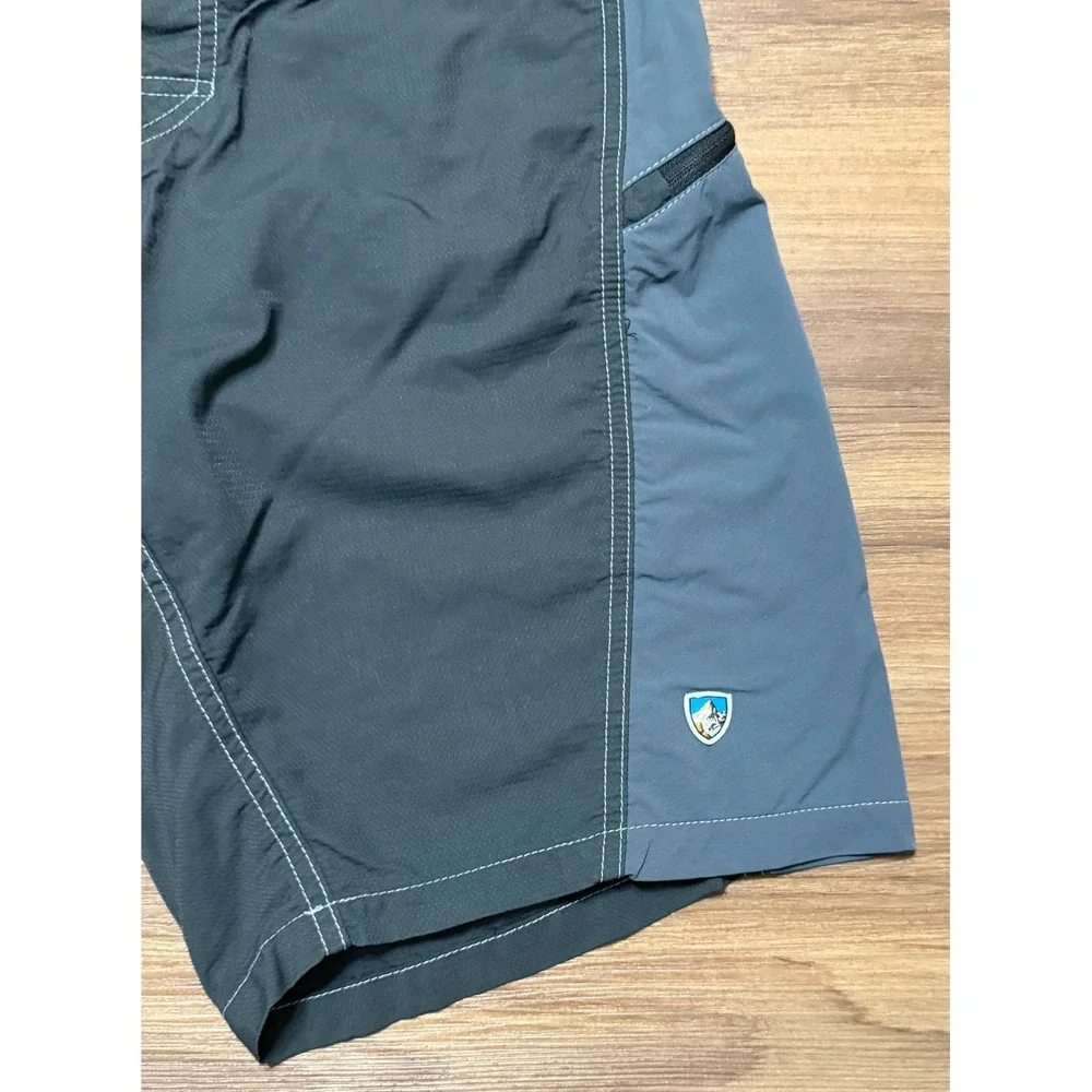 Kuhl Mutiny River Board Shorts Mens Gray Blue Hybrid Swim Trunks Hiking Sz 30